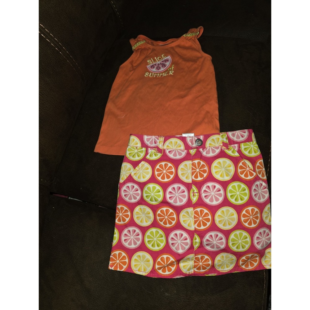 Gymboree citrus cooler slice of summer tank and skort outfit size 6